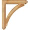 Ekena Millwork Thorton Arts and Crafts Rough Sawn Bracket w/ Offset Brace, Western Red Cedar, 6"W x 28"D x 32"H BKT0604X28X32THR03RWR - alternate 3